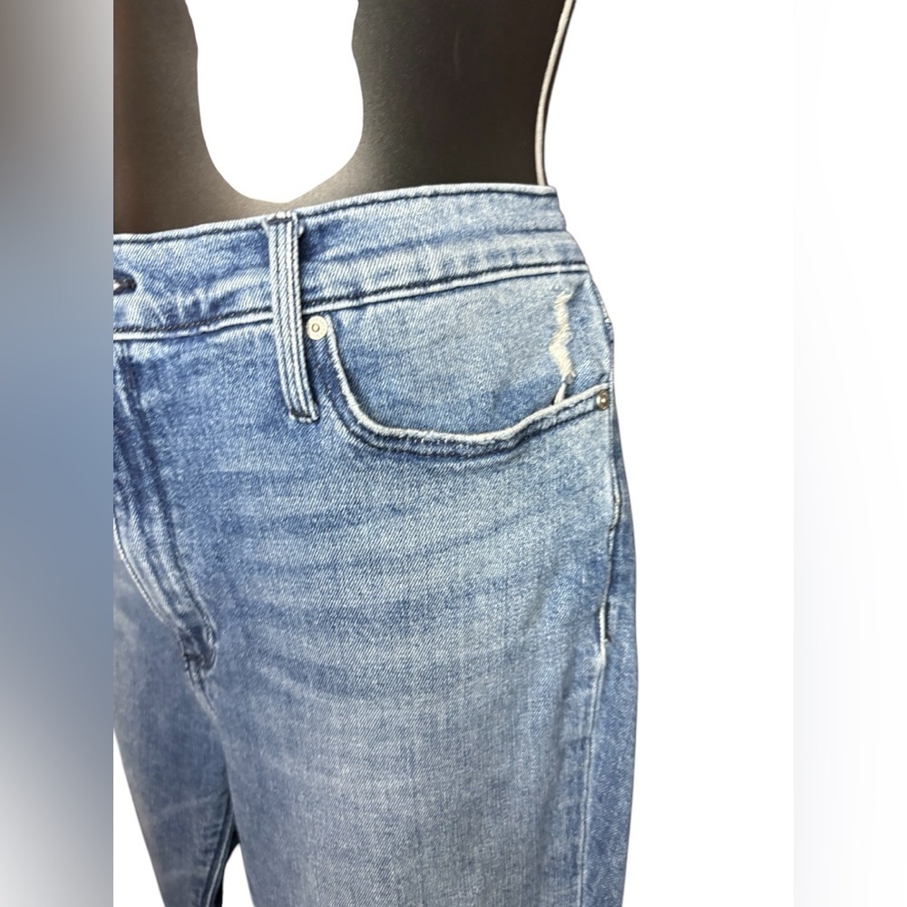 Black Orchid women’s slant fray medium wash blue jeans sz 30 preloved - Picture 6 of 11